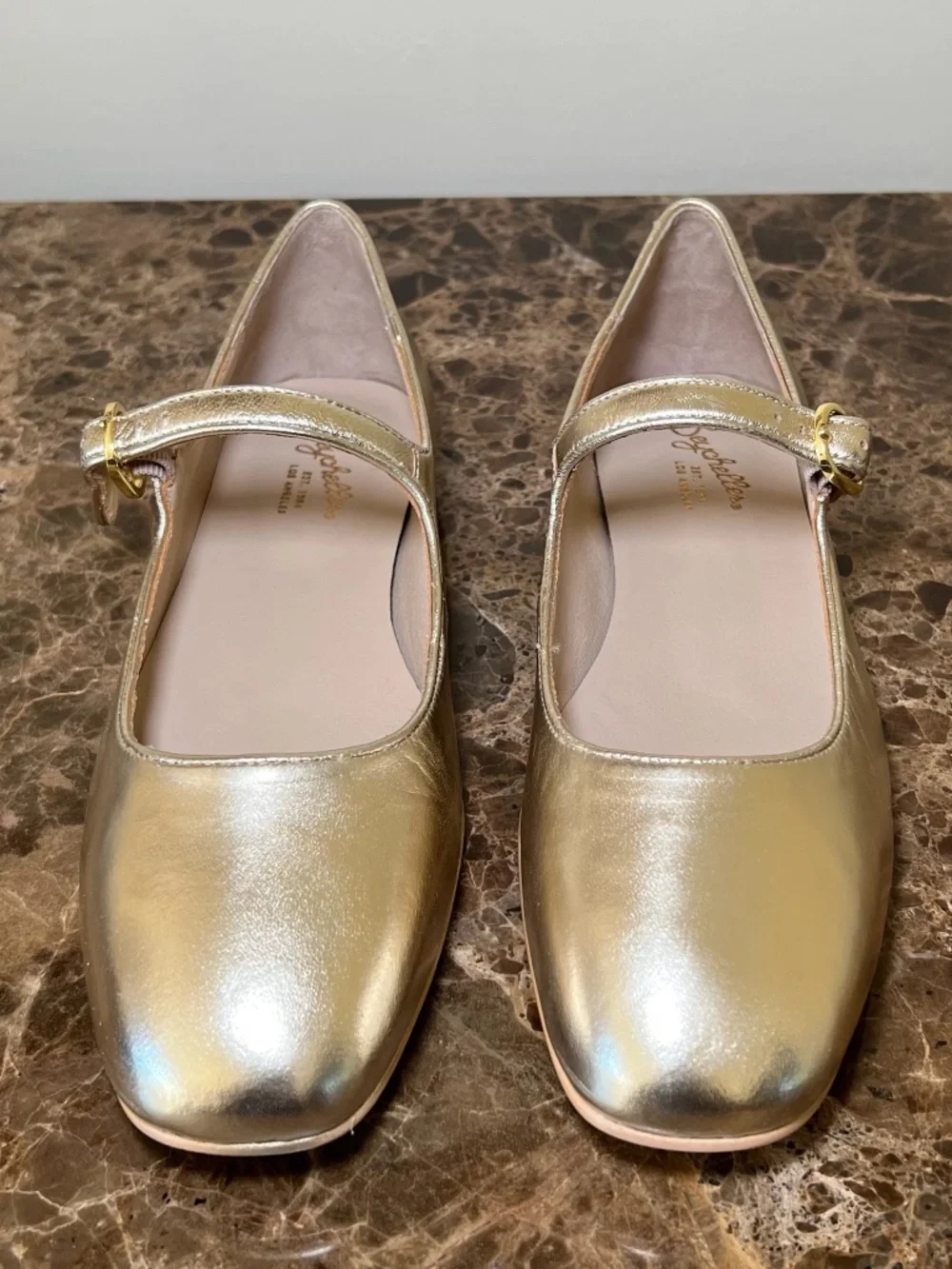 Seychelles Shea Metallic Light Gold Mary Jane Leather Shoe, Size 10, NWT